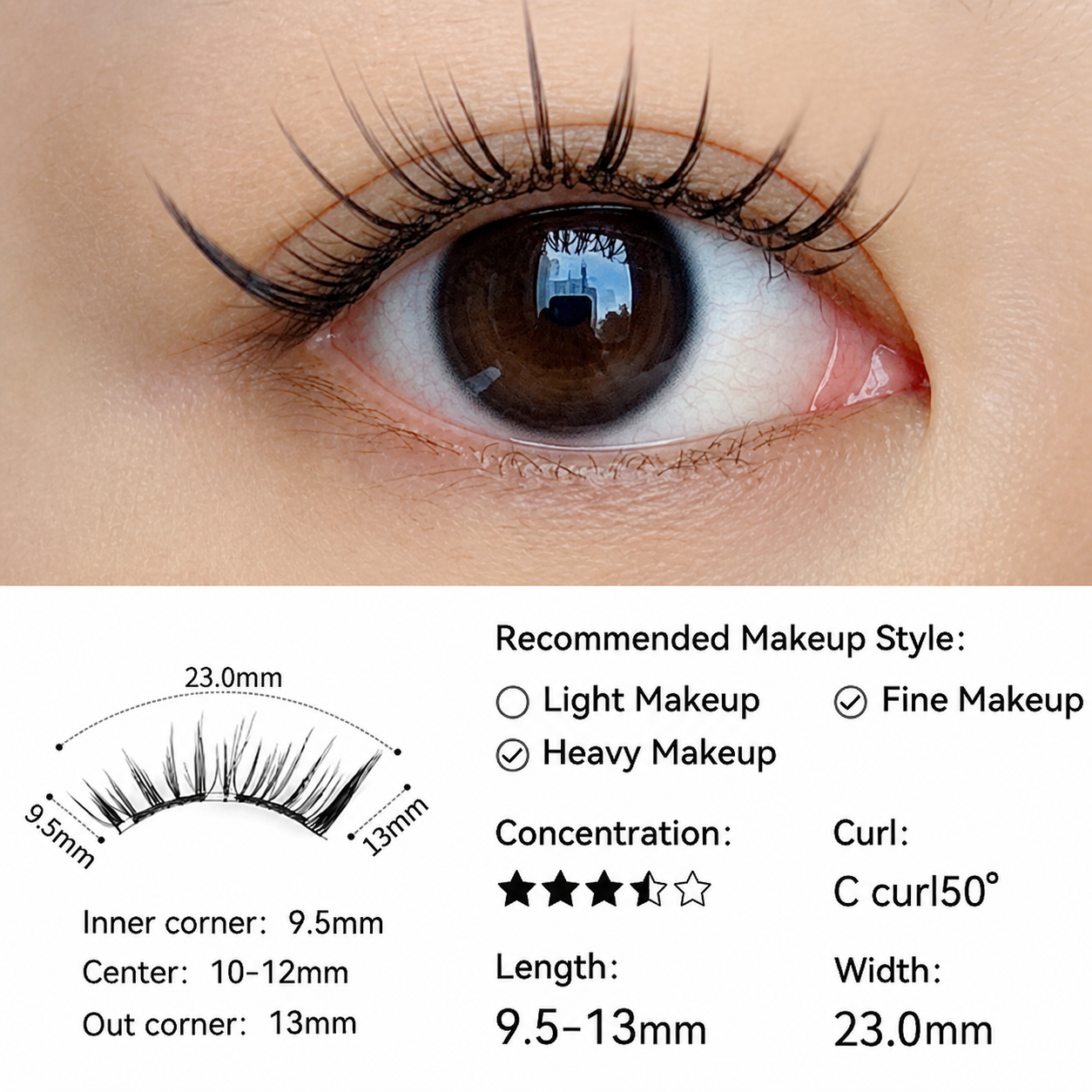 Noir Gaze – Dramatic C-Curl Magnetic Lashes