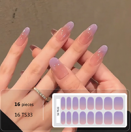 Lavender Ombré Gel Nail Wraps - No UV Lamp Needed