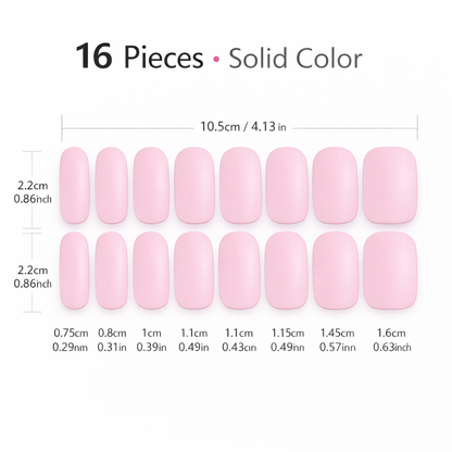 Ivory Red Gel Nail Wraps - No UV Lamp Needed