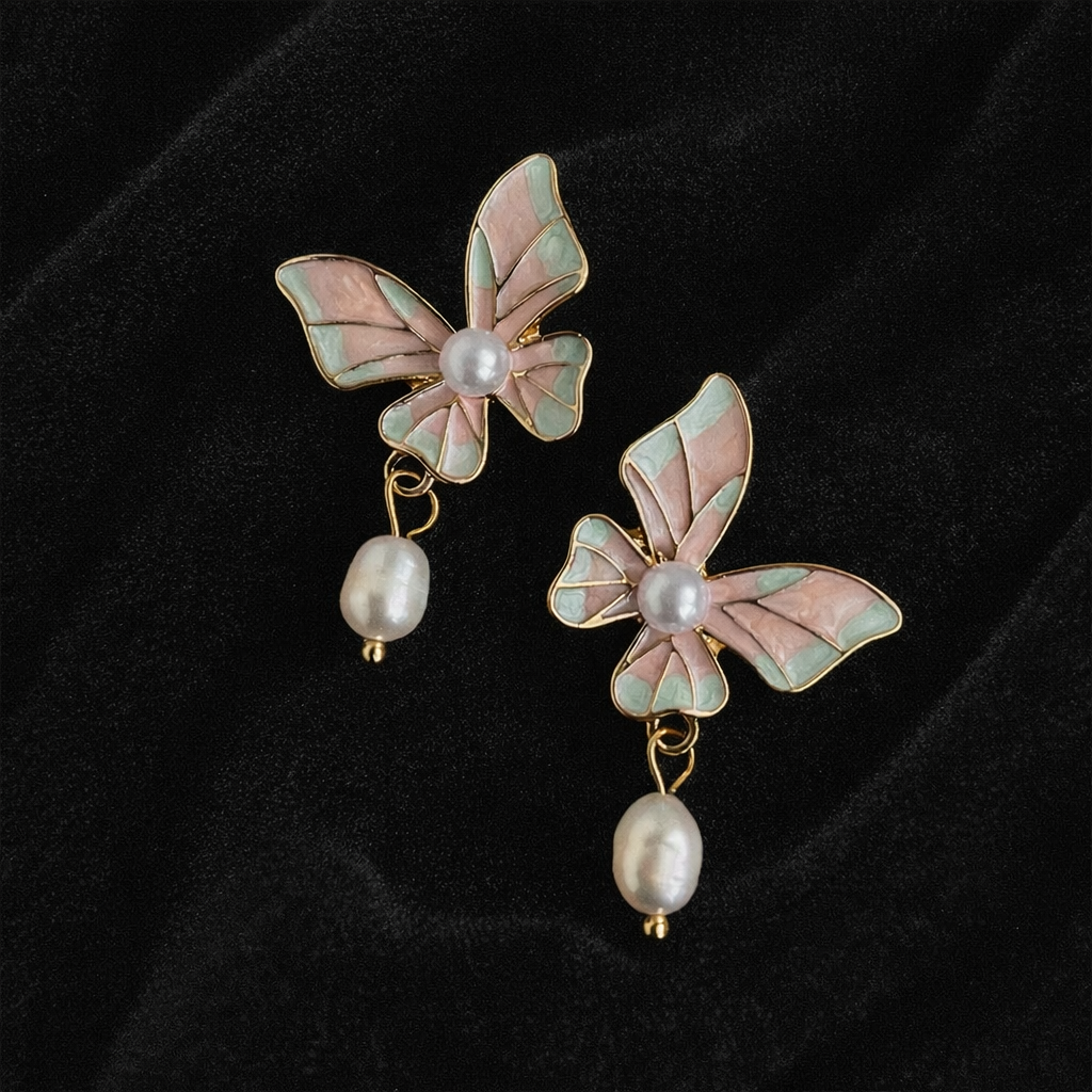 Rosé Butterfly Reverie Earrings