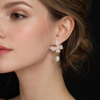 Rosé Butterfly Reverie Earrings