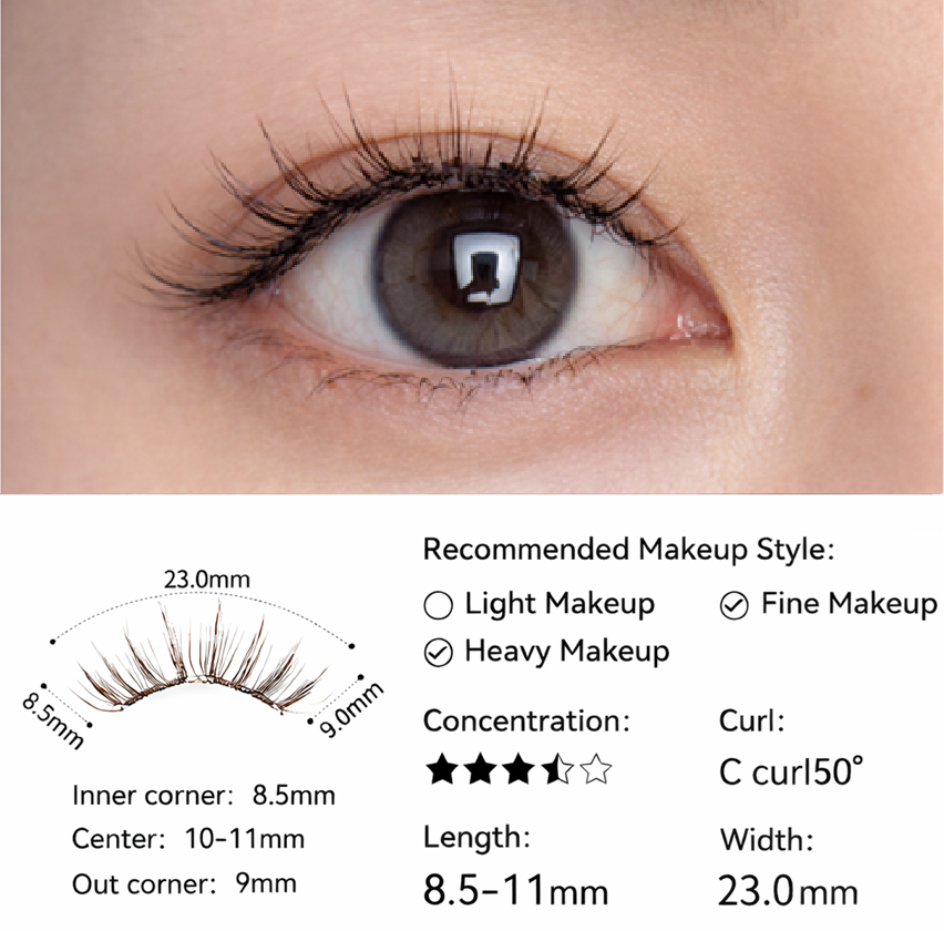 Silk Brown – Ultra-Light Natural Magnetic Lashes