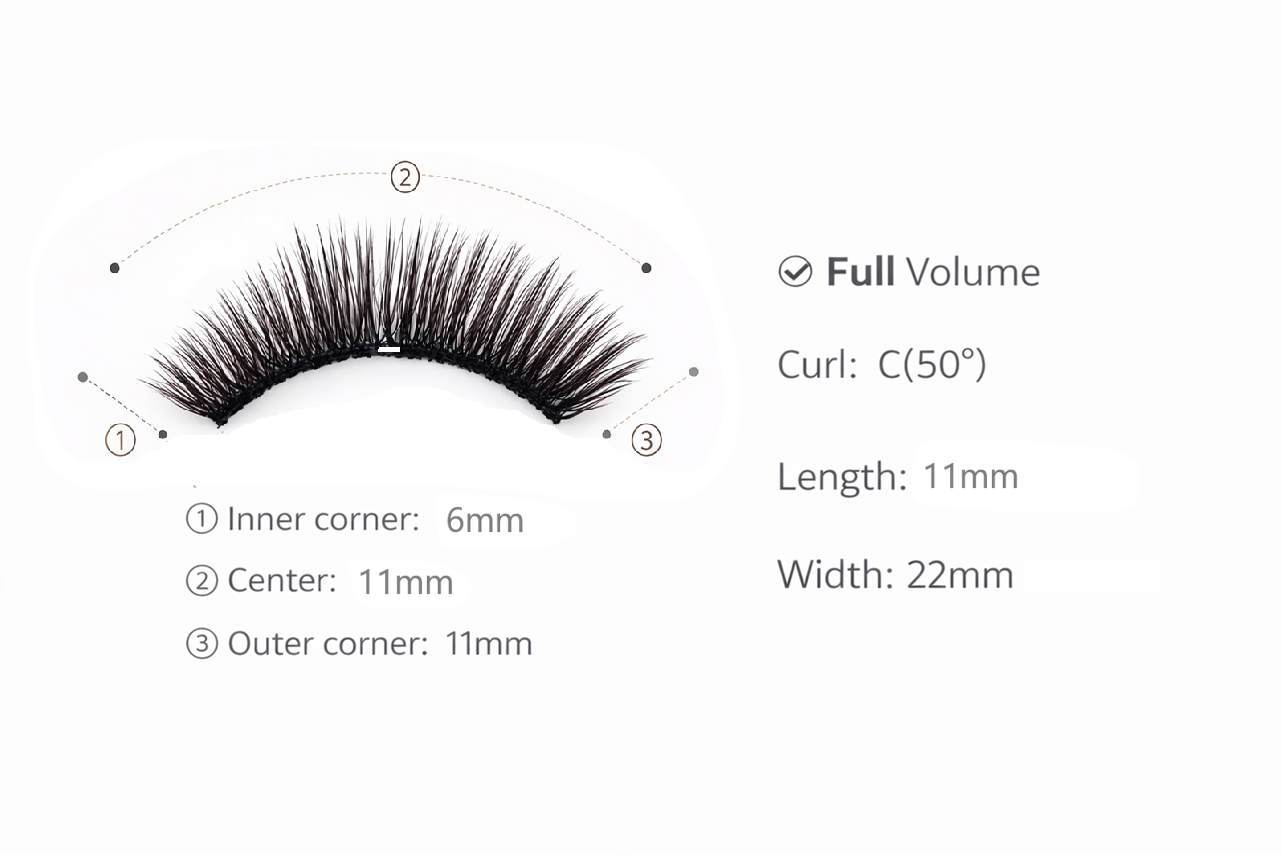Asian Doll Lift – C-Curl Hybrid Magnetic Lashes