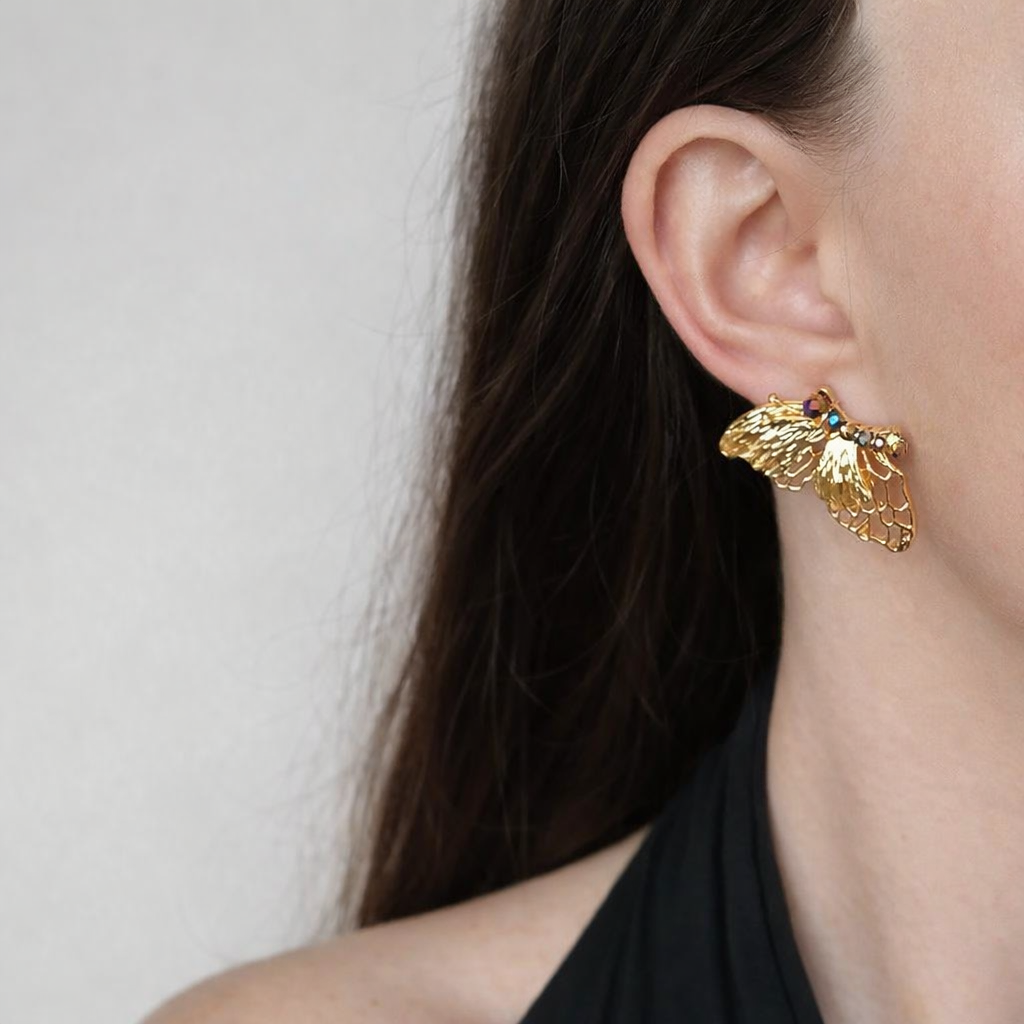 Gilded Butterfly Whispers Earrings