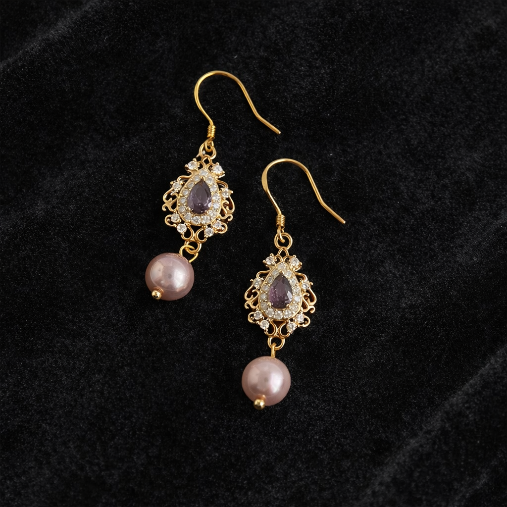Amethyst Royale Cascades Earrings